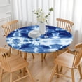 thumbnail image 3 of Colorful Tie Dye Pattern Round Fitted Tablecloth with Elastic Edge,Dining Table Cover Waterproof,Outdoor Round Tablecloth for Camping,Dining,Indoor and Outdoor, 3 of 7