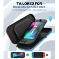 thumbnail image 2 of KothabCarrying Case for NS Switch 2 2025, Protective Hard Shell Portable Travel Carry Case Pouch Holds 10 Cartridges Pockets for Switch 2 Accessories and Games, Red Blue, 2 of 15