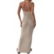 thumbnail image 4 of Vestido Sin Mangas De Punto Para Mujer Vestido De Fiesta Largo Con Correa De Espagueti De Color SóLido Para CóCtel, 4 of 4
