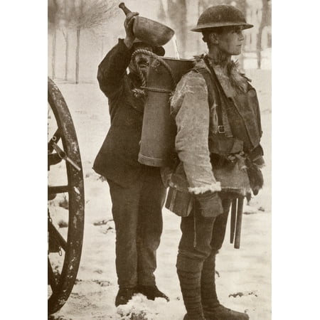 Troop London The Hot Soup Man In World War One A British Soldier Waiting For His Cannister To Be Filled Before Taking Hot Soup To Troops In The Trenches From The Year 1917 Illustrated Published London 1918 Canvas ()