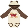 thumbnail image 3 of Inktastic Pizza Makes It All Better Boys or Girls Long Sleeve Baby Bodysuit, 3 of 5
