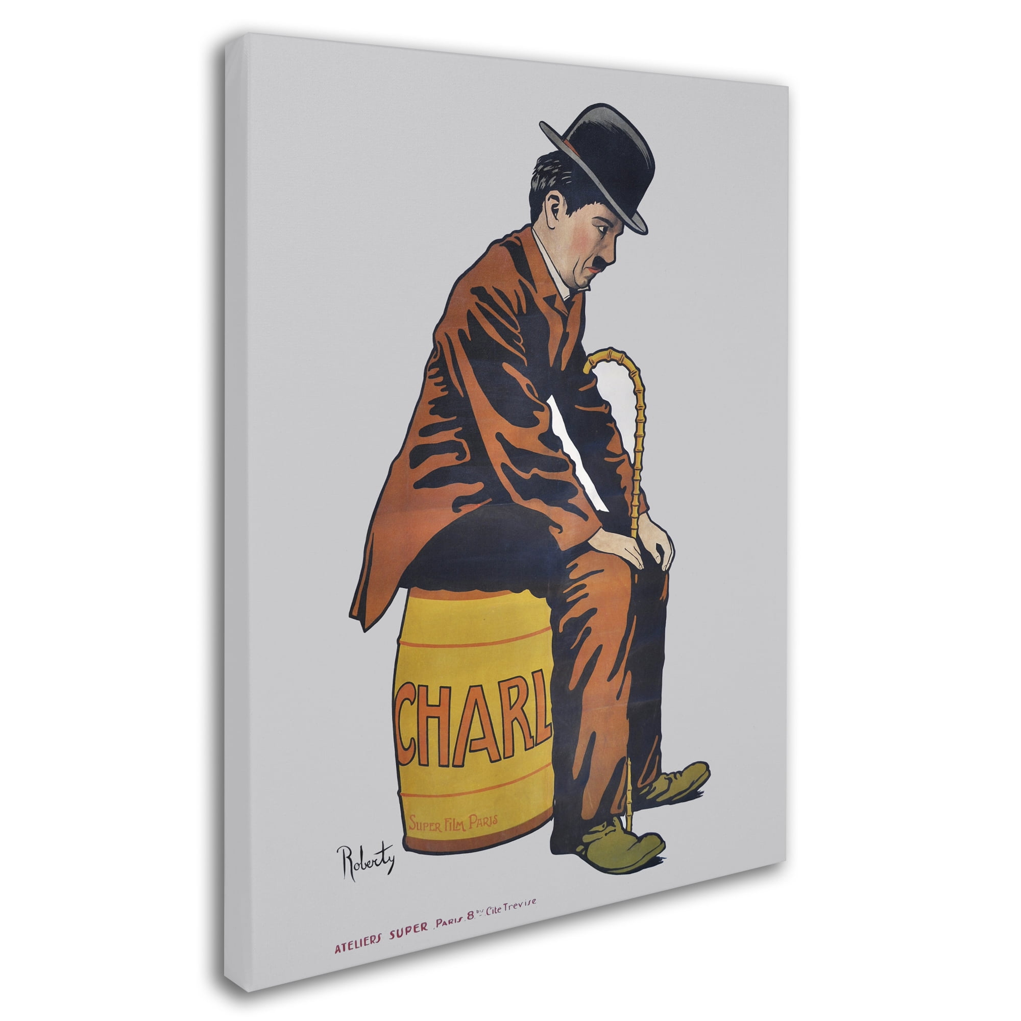 Trademark Fine Art "Chaplin" Canvas Art by Vintage Apple Collection