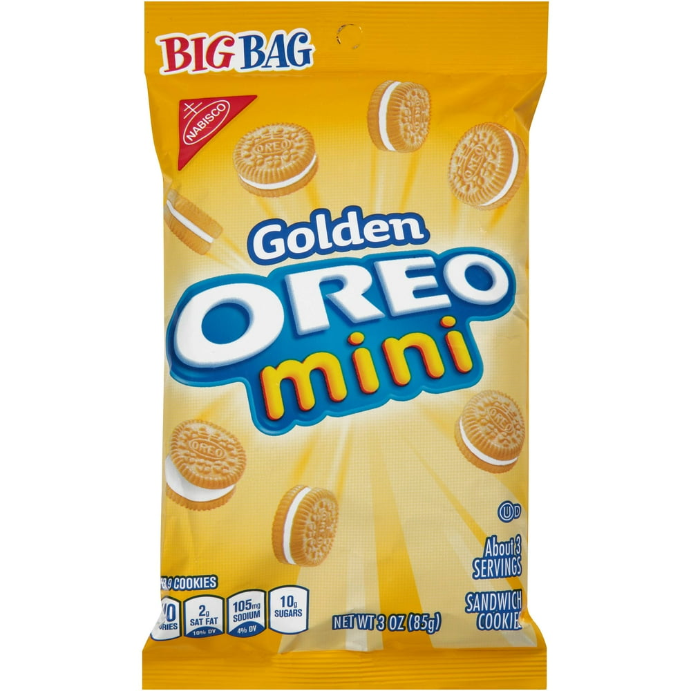 Oreo Nabisco Golden Mini Sandwich Cookies, 3 Ounce 12 per case