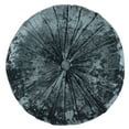 thumbnail image 2 of SAFAVIEH Caramia 15" x 15" Round Tufted Plush Pillow, Smoke Blue, 2 of 3