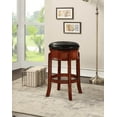 thumbnail image 2 of Boraam Hamilton Bar Height Backless Swivel Wood Bar Stool - Cherry Finish, 2 of 4
