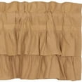 thumbnail image 2 of VHC Brands Simple Life Flax Ruffled Valance, Khaki, 16x60, 2 of 8