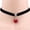 Red, variant on Women Gothic Heart Rhinestone Pendant Velvet Choker Short Necklace Jewelry Gift Fashion