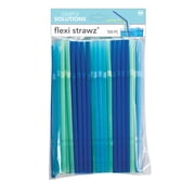 (4 pack) Evri Blue Green Flexi Straws