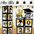 thumbnail image 3 of Poo Life 2025 Graduation Party Decoration 4 Black Balloon Boxes with Letters 2025 Grad & So Proud of You Graduation Decorations 2025, 3 of 11