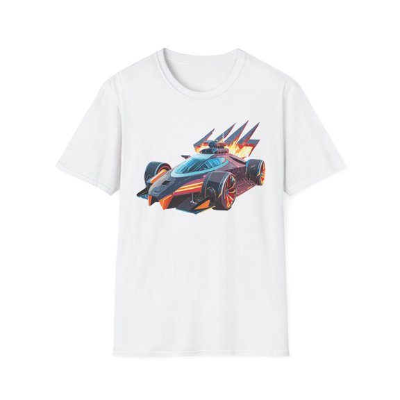 Car Graphic Unisex Cotto Softstyle Art Design with Hot Wheels Artwork Tee 6