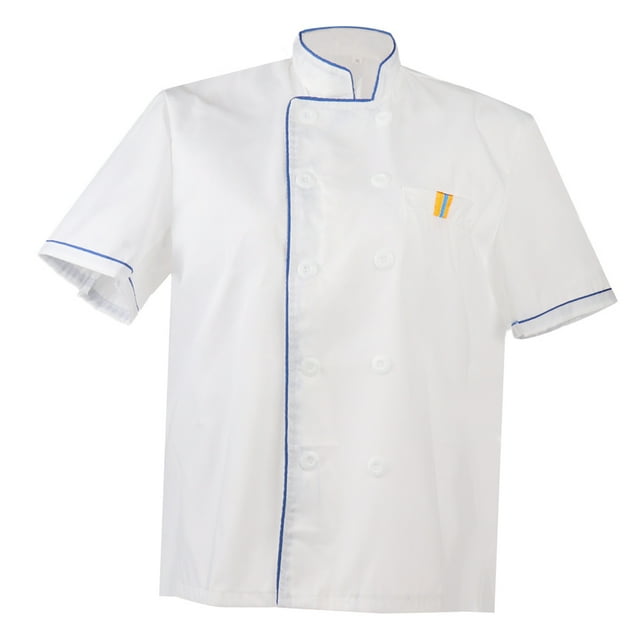Uniforme de Chef duradero para hombre, ropa de trabajo, camisa de manga corta de para cocinar, chaqueta, Tops XXXL Hugo Uniforme de Chef Unisex