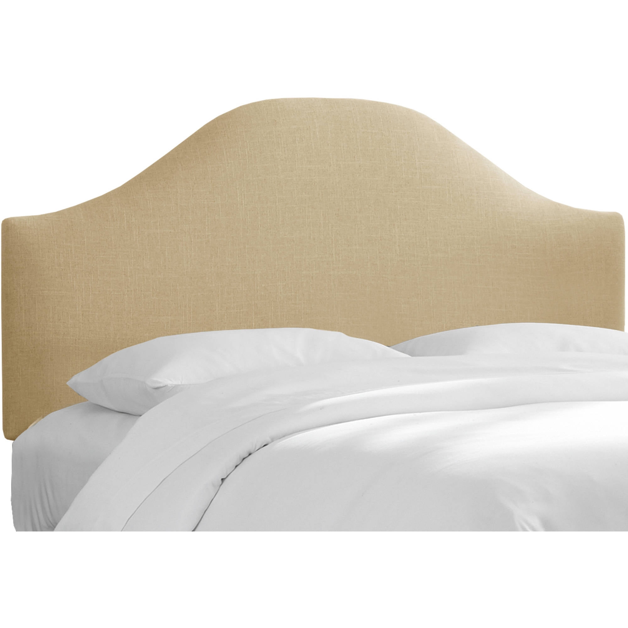 Curved Linen Headboard, Multiple Colors and Sizes