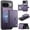 Purple, variant on JEEHOOD Case For Google Pixel 9 Pro XL/10 Pro XL, RFID Blocking Compatible With MagSafe Detachable 2 In 1 Wallet With Snap fastening Card Holder,PU Leather Case,Kickstand Magnetic Protective Cover