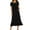 Black, variant on IROINNID Summer Dresses for Women Plus Size Maxi Dress for Women with Round Neck and Short Sleeve Short Summer Dresses