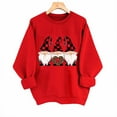 thumbnail image 4 of Weiqiqre Women's Tops, Tees & Blouses Merry Christmas Oversized Pullover Sweatshirt With Lights - Holiday Xmas Sweater Top, 4 of 6
