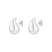 Sensitive Skin Stainless Steel Bubble Teardrop Earrings Post Closure for Women