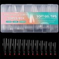 thumbnail image 1 of Tignapoo 504-Piece Long Nail Tips Set: Transparent Full-Coverage Acrylic Nails in 11 Sizes, No Buffing Required, Bulk Pack for Nail Art Enthusiasts, 1 of 7