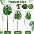 Pvc Plam Insert Artificial Monstera Leaves Faux Greenery Large Palm Leaves for Wedding ...