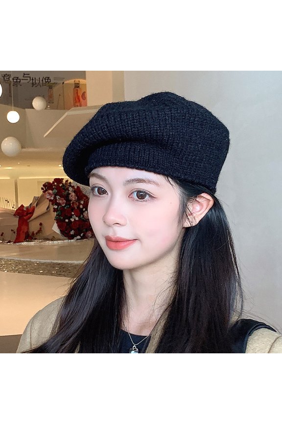 Naidongxian Face Belle Hat Female Autumn And Winter Feel Versatile Knitted Woolen Hat Ins