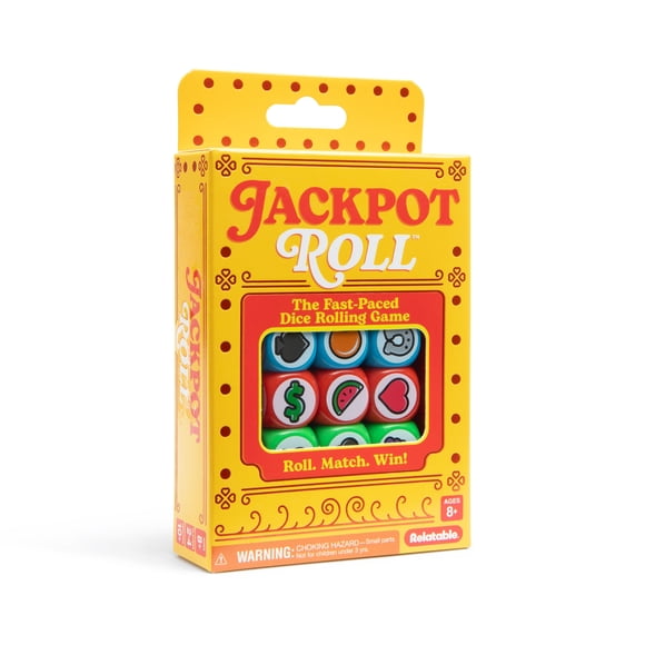 Jackpot Roll, Fast Paced Casino Themed Dice Game for Family Game Night by What Do You Meme? Includes 20 Betting Tokens, 50 Cards, 12 Dice