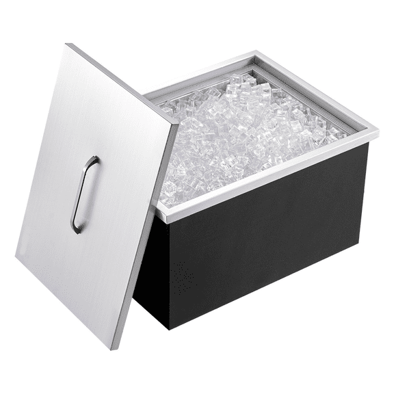 Stainless Steel Drop In Ice Chest 40qt - Commercial Ice Bin Cooler