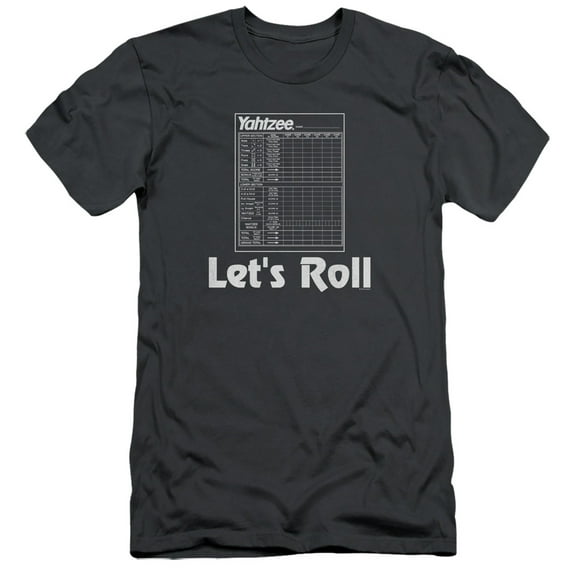 Yahtzee Lets Roll S/S Adult 30/1 T-Shirt Charcoal