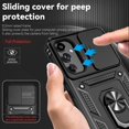 thumbnail image 3 of for Samsung Galaxy A34 5G Case with Slide Camera Cover HD Screen Protector [ Grade 16ft. Drop Tested] Ring Holder Kickstand Protective Phone Case for Samsung Galaxy A34 5G, Black, 3 of 16