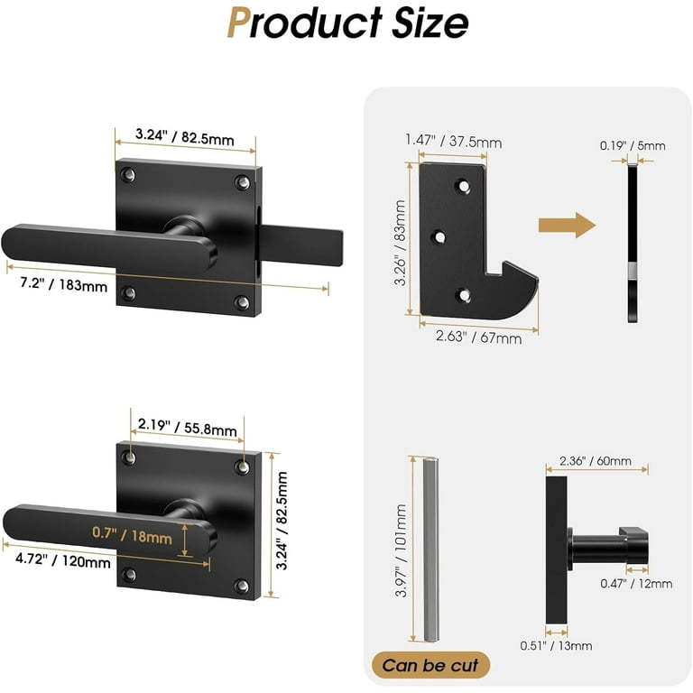 Buy SANKINS Thumb Gate Latch Hardware For Wooden Fence Heavy Duty, Self Locking Fence Latch Kit With Handle Door Latch Gate Lock Kit For Wooden Vinyl