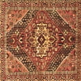 thumbnail image 1 of Ahgly Company Machine Washable Indoor Square Persian Brown Traditional Area Rugs, 5' Square, 1 of 4
