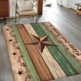 thumbnail image 2 of Western Texas Star Vintage Area Rugs 3'x5', Small Throw Rugs for Living Room Bedroom, Retro Farmhouse Brown Green Wooden Indoor Outdoor Rug Non-Slip Low Pile Carpet Runner Reversible Floor Mats, 2 of 8