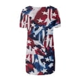 thumbnail image 5 of OAVQHLG3B 4th of July Outfits for Women American Flag T Shirt V Neck Patriotic Shirts Printing Short Sleeve Tops, 5 of 6