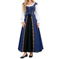 thumbnail image 4 of LEKWK Renaissance Dress for Women Lace-Up Long Sleeve Maxi Dress Vintage Medieval Dress Flowy Gorgeous Outfit for Halloween Cosplay Theme Party, 4 of 7