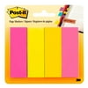 Post-it® Page Markers, 1" x 3", Ultra Colors, 50 Per Pad, Pack Of 4 Pads