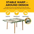 thumbnail image 4 of Easter Table Cloths for 3 Foot Rectangle Tables, Country Spring Rabbit Botanical Eucalyptus Leaves Patio Waterproof Elastic Fitted Tablecloths, Washable Rectangular Table Cover for Camping, 4 of 8