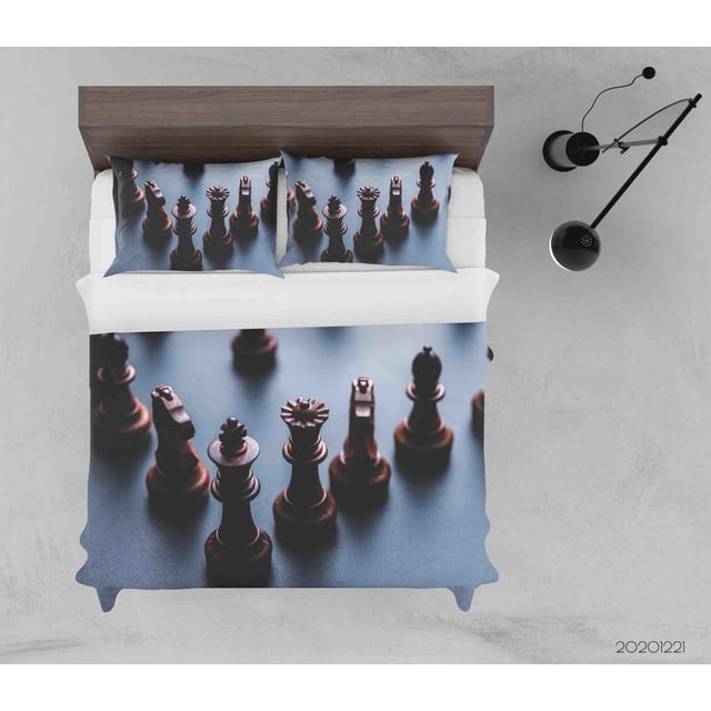 3D Chess Pattern Quilt Cover Set Bedding Set Duvet Cover Pillowcases 188 LQH