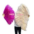 thumbnail image 5 of Large 13 Bone Fuffly Ostrich Feathers Fans 100CM 130CM Handheld Plumes Fan For Wedding Party Stage Performance, 5 of 5