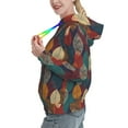 thumbnail image 3 of Yiaed Autumn Leaves Print Womens Casual Hoodies Crew Neck Long Sleeve Sweatshirts With Pocket Pullover Tops Women's Hooded Sweatshirt-X-Large, 3 of 5
