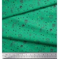 thumbnail image 2 of Soimoi Green Cotton Voile Fabric Infographics Education Theme Printed Fabric 1 Yard 42 Inch Wide, 2 of 3