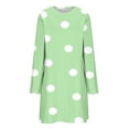 thumbnail image 7 of Sexlip Womens Long Sleeve Polka Dot Midi Dress V Neck Design Soft Fabric Relaxed Silhouette for Office Wear Green XXL, 7 of 7