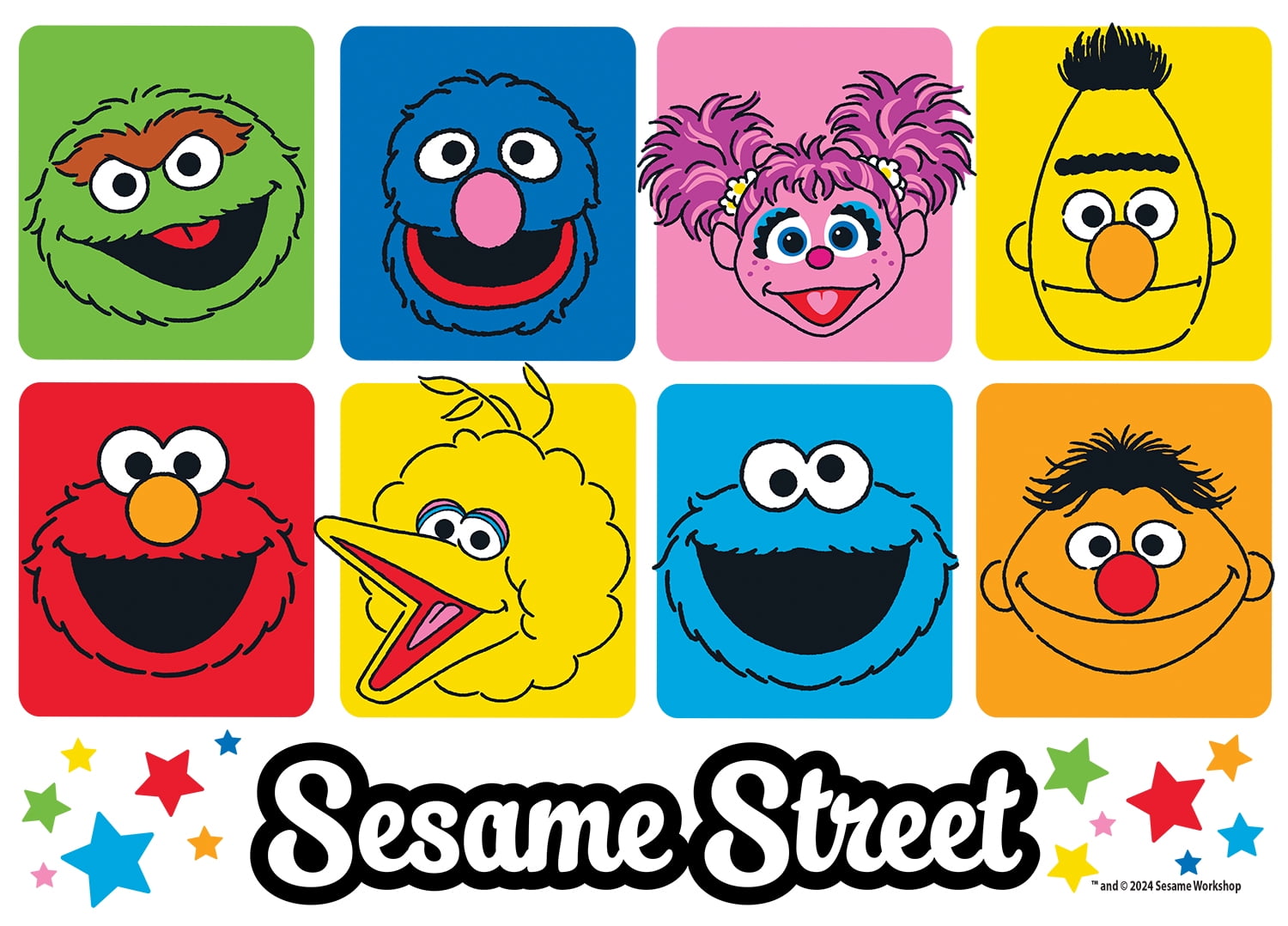 Buffalo Games Sesame Street 4-in-1 Multipack Interlocking Jigsaw Puzzles for Children Ages 6+