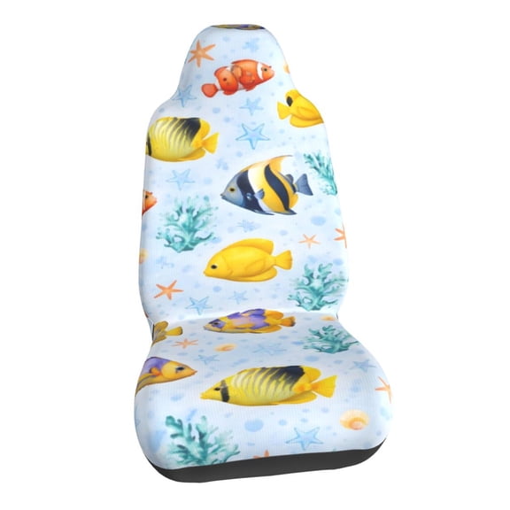 Tropical Fish Ocean Car Seat Covers Stretch Car Seat Protectors Universal Fit
