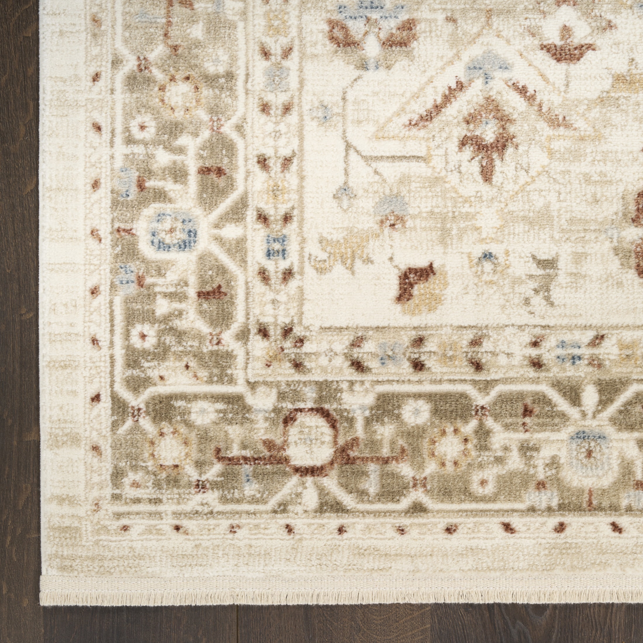Nourison Pardis 4' x 6' Ivory Taupe Vintage Indoor Rug