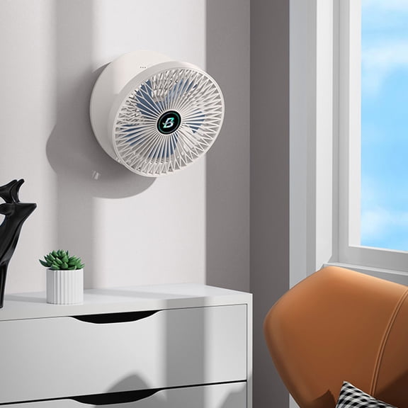 Desk Fan, Wall Mount Fan 2-in-1, USB Rechargeable Portable Table Fan with 90 Degree Rotation, 3 Speeds Quiet Personal Air Circulator for Bedroom, Home Office, RV, Gym