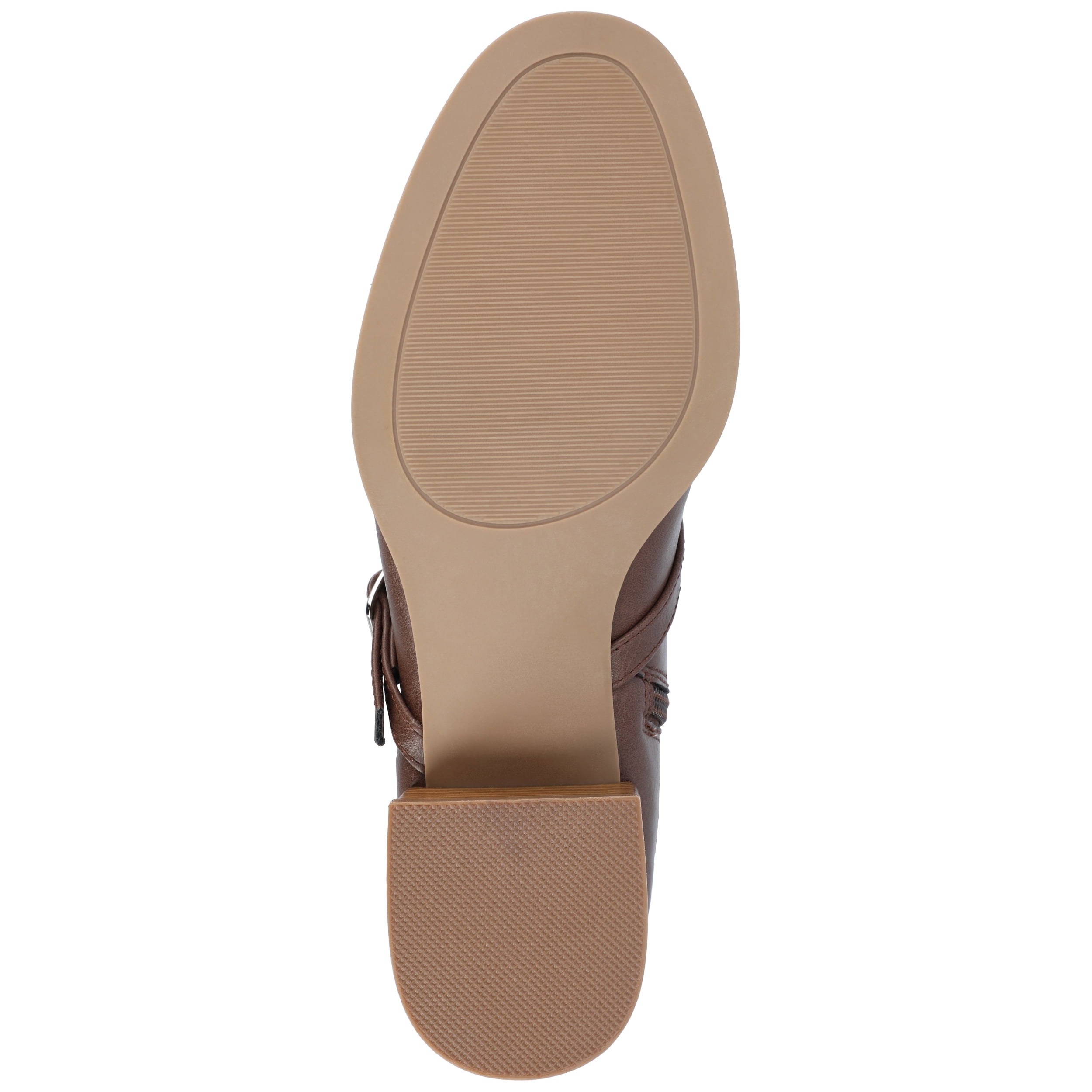 Journee Womens Elettra Stacked Block Heel Round Toe Boots