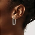 thumbnail image 4 of Stainless Steel Polished 20mm Square Hoop Earrings (20 X 20) Made In China sre123, 4 of 5