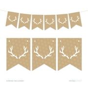 Pennant Party Banner Tan Deer Antlers