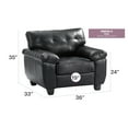 thumbnail image 2 of Glory Furniture Gallant Faux Leather Chair in Black, 2 of 6