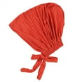 thumbnail image 2 of YOTMKGDO Turbans for Women, hats for women Cancer Wrap Head Cover Color Womens Solid Headwear Cap Hair Muslim Cap Hat Heardband, Orange, 2 of 4