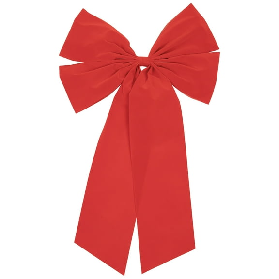 Northlight 4-Loop Velveteen Christmas Bow Decoration - 18" x 30" - Red