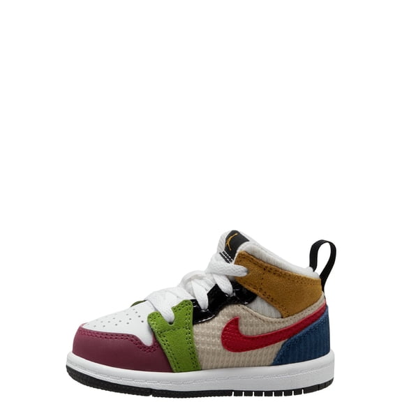 Nike Jordan 1 Mid SE White / Gym Red - Black DR6959-100 Toddler Size 3